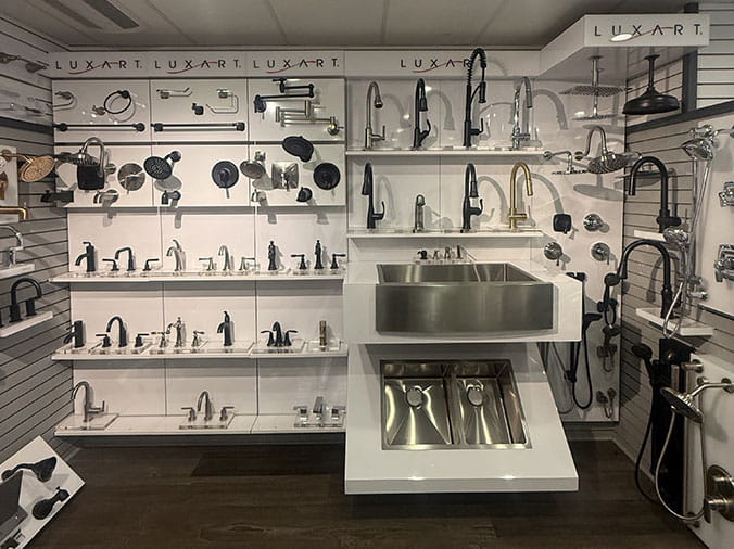 Plumbing fixtures and faucets in the The Bath & Kitchen Showplace Clute Texas